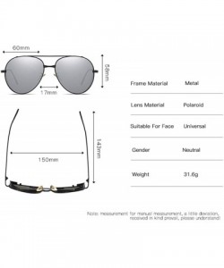 Semi-rimless Unisex HD Polarized Sunglasses for Men Women Polarized Metal Mirror UV400 Lens Protection - E - C1197AZ6XDQ $20.04