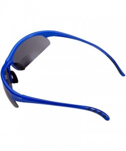 Wrap Bifocal Reading Sunglasses Outdoor Readers - Black/Blue - CA195WC2XGN $19.37