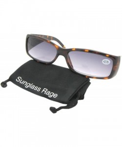 Rectangular Full Lens Outdoor Reading Sunglasses R19 - Tortoise Frame-gray Lenses - CD186CEIRH8 $12.67