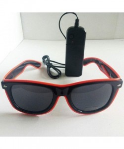 Sport New El LED Club Party Light Up Glasses Eyeglasses Bright Flashing Battery Box Fashion Illuminate Glasses - G - C918STX2...