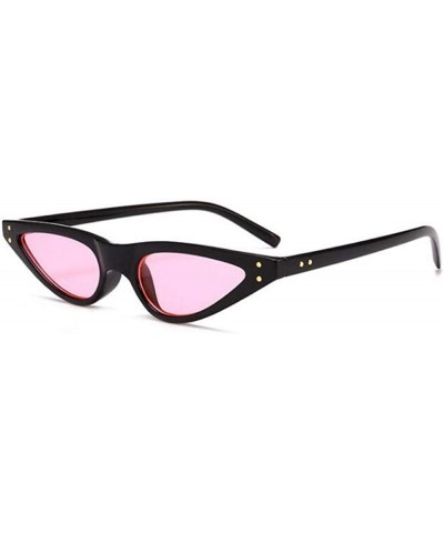 Cat Eye Unisex Flat Top Eyeglasses Small Triangle Frame Cat Eye Sunglasses Random Color - Bgray - CA18XHE70XI $10.80