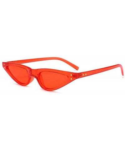Cat Eye Unisex Flat Top Eyeglasses Small Triangle Frame Cat Eye Sunglasses Random Color - Bgray - CA18XHE70XI $10.80