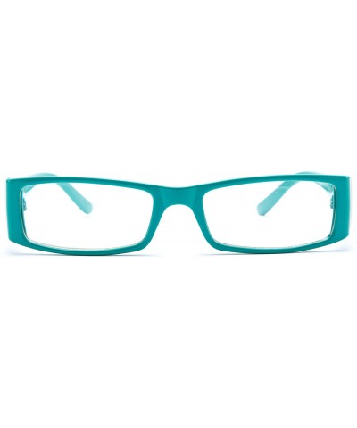 Oversized Classic Squared Sleek Fashion Clear Glasses for Women - 1857 Teal - CB11U9Q8Z1N $19.70