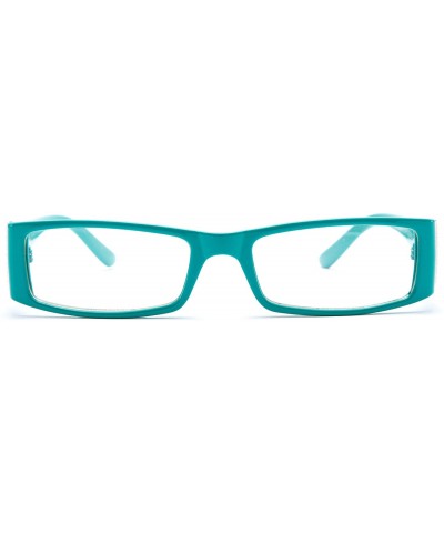 Oversized Classic Squared Sleek Fashion Clear Glasses for Women - 1857 Teal - CB11U9Q8Z1N $12.14