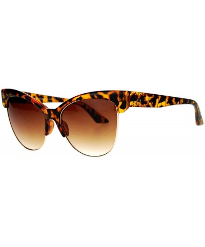 Butterfly Oversized Cateye Butterfly Sunglasses Womens Designer Fashion Shades - Tortoise (Brown) - CM187SQ0HE5 $13.63