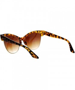 Butterfly Oversized Cateye Butterfly Sunglasses Womens Designer Fashion Shades - Tortoise (Brown) - CM187SQ0HE5 $13.63