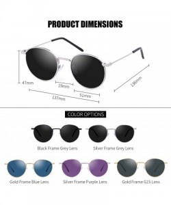 Round Round Sunglasses Polarized Sunglasses For Women Men Circle Glasses TREND ALERT - Silver Frame/Grey Polarized Lens - CM1...