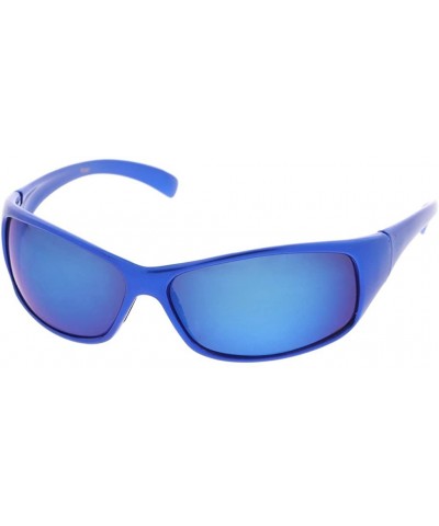Wrap Ultra Light Weight Full Frame Sport Sunglasses Model 851 - Blue - CX187HUAYZO $10.57
