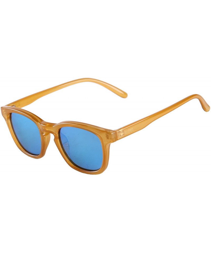 Wrap Kids Sunglasses- Retro 80s Polarized Sunglasses for Children Boys and Girls - Caramel - CZ1857DU6RS $19.93