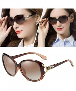 Oversized Oversize Women Sunglasses Polarized UV Protection Shades Lens - Brown - CC19603E728 $25.19