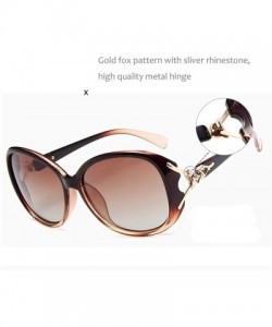 Oversized Oversize Women Sunglasses Polarized UV Protection Shades Lens - Brown - CC19603E728 $25.19