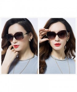 Oversized Oversize Women Sunglasses Polarized UV Protection Shades Lens - Brown - CC19603E728 $25.19
