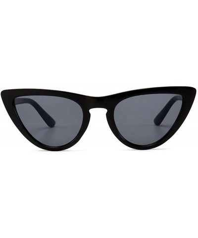 Cat Eye Sunglasses Fashion Trend Small Frame Cat-Eye Sunglasses Multicolor - Light Black Frame Grey - CY18TMRK3XY $10.65