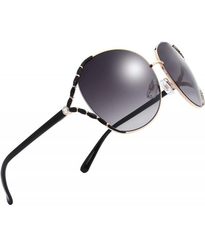 Aviator Classic Crystal Elegant Women Beauty Design Sunglasses Gift Box - L113-gold - CM18M0TUWRT $32.23
