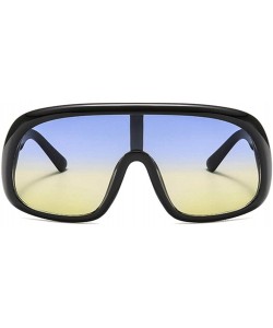 Rectangular Ultra Lightweight Rectangular Sunglasses 100% UV Protection Women Men - Blue - CW18TK0S9RS $10.61