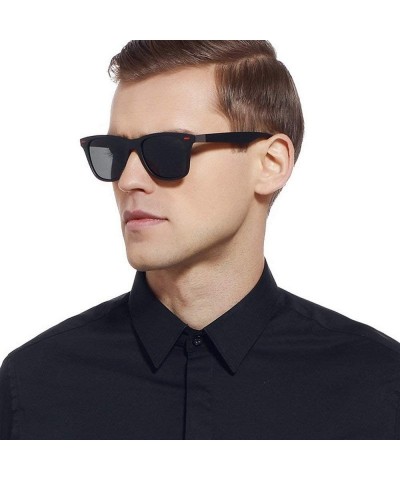 Goggle Fashion TR90 Frame Polarized Sunglasses Brand Designer Square Mens Goggle UV400 - C10 - CS18TYUQMYK $12.96