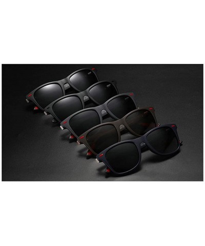 Goggle Fashion TR90 Frame Polarized Sunglasses Brand Designer Square Mens Goggle UV400 - C10 - CS18TYUQMYK $12.96