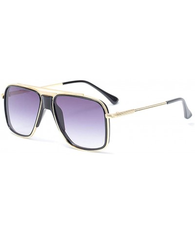 Aviator Retro Pilot Sunglasses for men women Double beam Classic Sunglasses Metal Frame Sunglasses 100% UV protection - 2 - C...