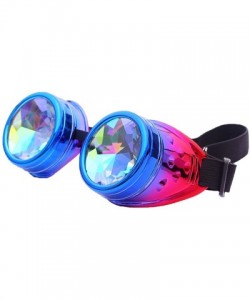 Goggle Retro Victorian Steampunk Goggles Rainbow Prism Kaleidoscope Glasses - Blue Purple - CP18SQ29CNS $9.71