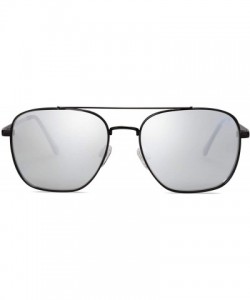 Square Polarized Square Sunglasses for Men and Women- Oversized Retro Eyewear Glasses UV400 VL9508 - C518UE4QWHL $15.93