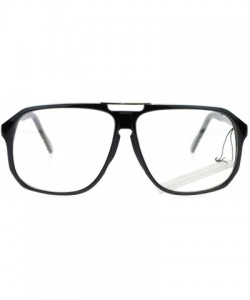 Square Nerdy Urkel Thin Plastic Vintage Retro Oversize Clear Lens Eye Glasses - Black - C911YWUQWX5 $8.30