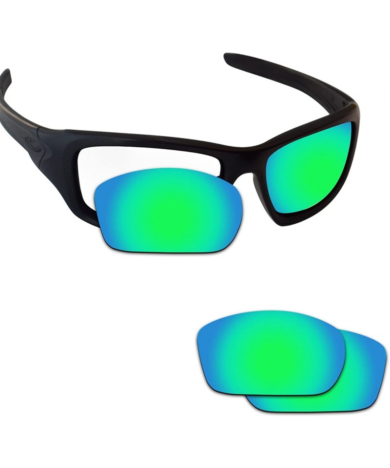 Rectangular Replacement Lenses Valve Sunglasses - Various Colors - Emerald Green - Anti4s Mirror Polarized - CY1888088E7 $21.24