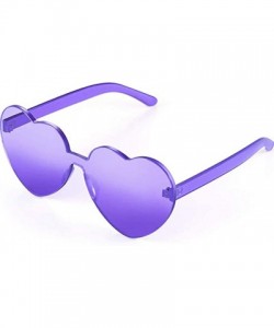Rimless Heart Shape Sunglasses Party Sunglasses - Sunglasses Eyewear Accessory Eyewear - Purple - CI1933AYX2Y $11.54