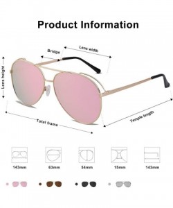 Round Polarized Oversized Aviator Sunglasses for Men Women Mirrored Lens MYSTYLE SJ1108 - C718LQUQXQX $13.79