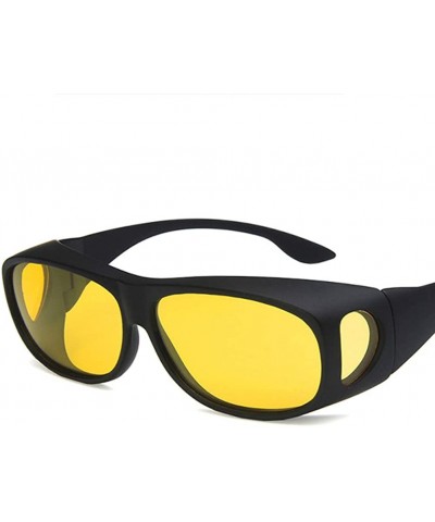 Rectangular Unisex Sunglasses Fashion Bright Black Yellow Drive Holiday Rectangle Polarized UV400 - Sand Black Yellow - CV18R...