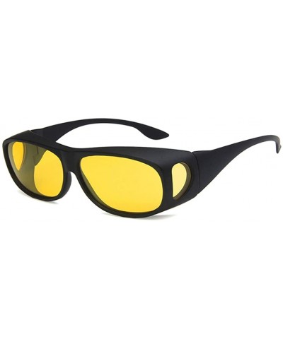 Rectangular Unisex Sunglasses Fashion Bright Black Yellow Drive Holiday Rectangle Polarized UV400 - Sand Black Yellow - CV18R...