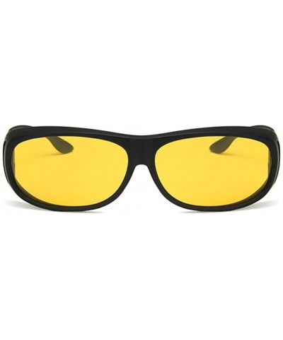 Rectangular Unisex Sunglasses Fashion Bright Black Yellow Drive Holiday Rectangle Polarized UV400 - Sand Black Yellow - CV18R...