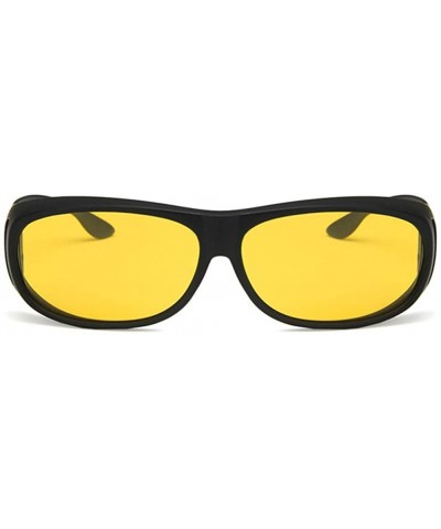 Rectangular Unisex Sunglasses Fashion Bright Black Yellow Drive Holiday Rectangle Polarized UV400 - Sand Black Yellow - CV18R...