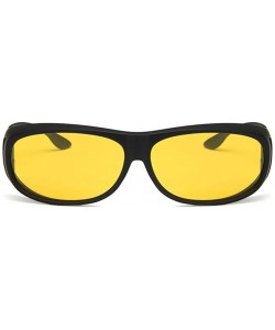 Rectangular Unisex Sunglasses Fashion Bright Black Yellow Drive Holiday Rectangle Polarized UV400 - Sand Black Yellow - CV18R...