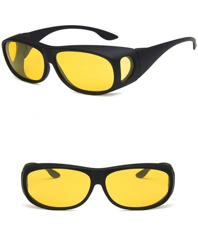 Rectangular Unisex Sunglasses Fashion Bright Black Yellow Drive Holiday Rectangle Polarized UV400 - Sand Black Yellow - CV18R...