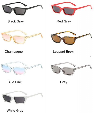 Square Fashion Square Sunglasses Women Luxury Brand Designer Vintage Cat Eye Female Retro Full Frame Style - Champagne - CS19...