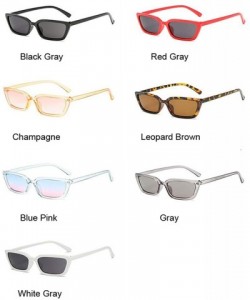 Square Fashion Square Sunglasses Women Luxury Brand Designer Vintage Cat Eye Female Retro Full Frame Style - Champagne - CS19...