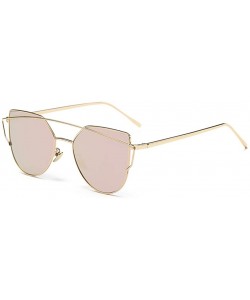 Wayfarer New Popular Frame Women Sunglasses Free-spirited Young Eyewear Kits Lens 53mm - Gold/Pink - CJ12DAQ21JJ $15.64
