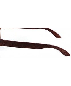 Rectangular Genuine Wood look reflective UV400 sunglasses 2019 fashion for men and women - C14 - C718ETDE77T $9.34