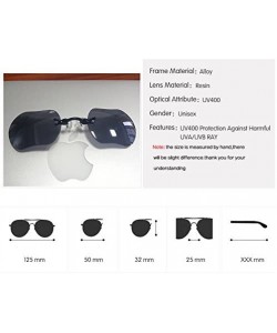 Rimless Retro Round Clip On Nose Sunglasses Matrix Morpheus Movie rimless - Black - C418CWW8UMX $11.20