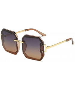 Rectangular Ladies Rectangular Polarized Sun- Stylish Large Frame UV Protection - C3 - CK197HIZ9DK $38.26