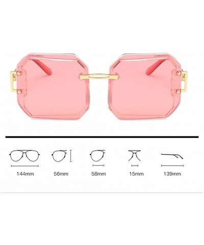 Rectangular Ladies Rectangular Polarized Sun- Stylish Large Frame UV Protection - C3 - CK197HIZ9DK $38.26