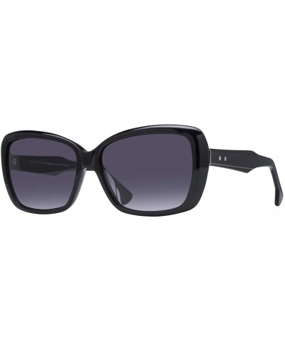 Oval Sally Women's Sunglasses - Shiny Black/Grey Gradient - C918XIA4MAC $44.94