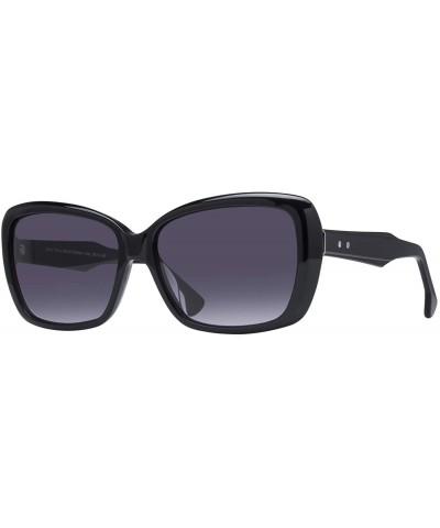 Oval Sally Women's Sunglasses - Shiny Black/Grey Gradient - C918XIA4MAC $80.02