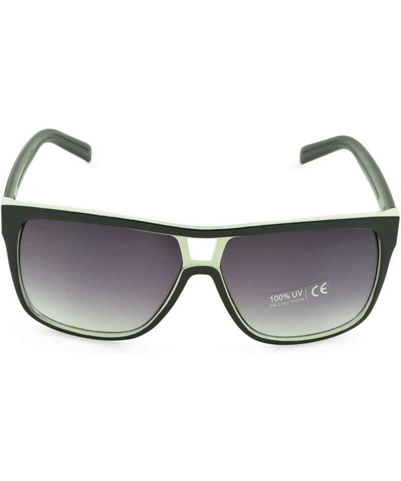 Oversized Unisex Modern Bold Fashion UV Lens Sunglasses in Assorted Colors - White - CQ129KC0NBL $6.63