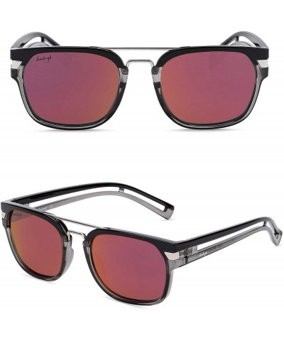Aviator Designer Sunglasses For Men Women Fashion Polarized Retro Sun Glasses - Half-gray - C618NZETUKU $53.85