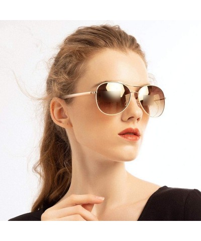 Goggle Luxury Vintage Sunglasses Women Glasses Ultralight Driving Pilot Polarized Men Gold Frame UV400 Eyewear - C0199C666N4 ...