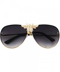 Oversized Pilot Sunglasses Oversize Metal Frame Vintage Retro Men Women Shades - Black - C918SZCO9IR $14.23