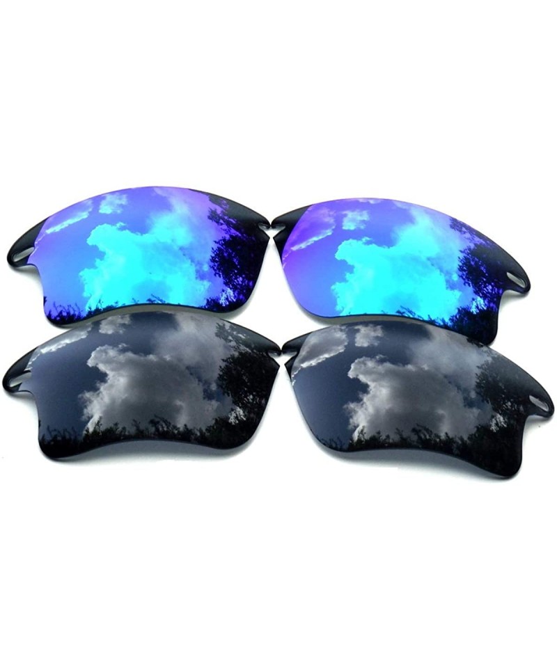 Oversized Replacement Lenses Fast Jacket XL Blue Color Polarized - Black&blue - C81261HCWFD $14.24