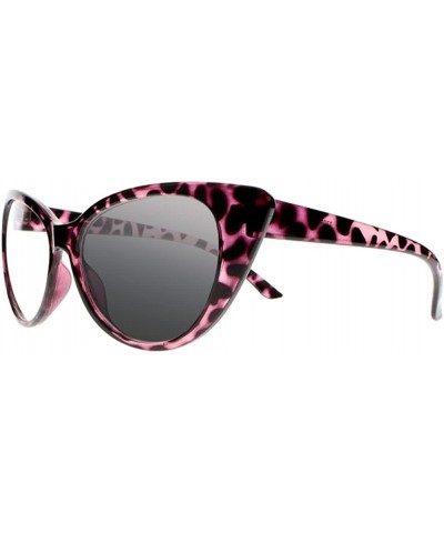 Oversized Retro Vintage Transition Photochromi Cat Eye Reading Glasses UV400 Sunglasses - Pink Tortoise - C518CN6335H $18.07