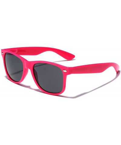 Wayfarer Iconic Horn Rimmed Retro Classic Sunglasses - Hot Pink - CG12O6WDYC8 $7.12